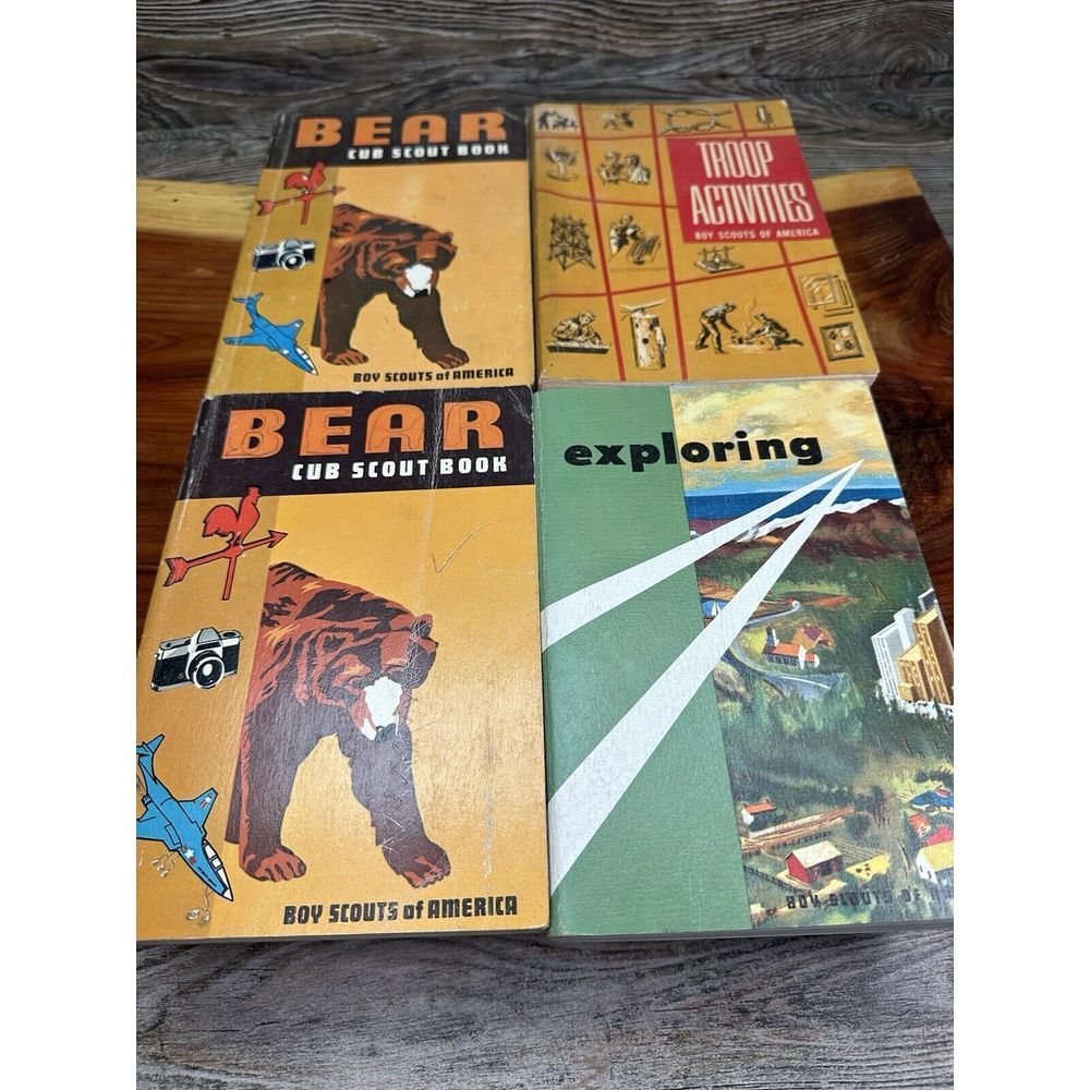 Lot Of 4 Boy Scouts of America BSA  Troop Activities, 1962 Bear, Exploring 67,69